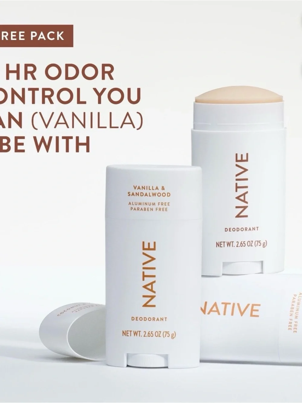 Native Vanilla Variety 3 Pack Body Wash Deodorant